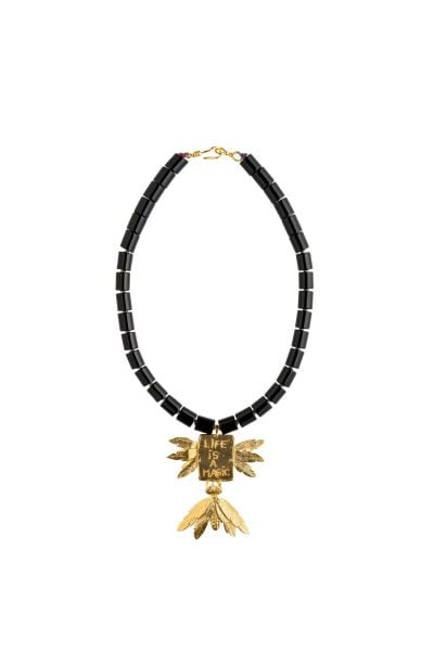 LIFE IS A MAGIC LAPİS KOLYE