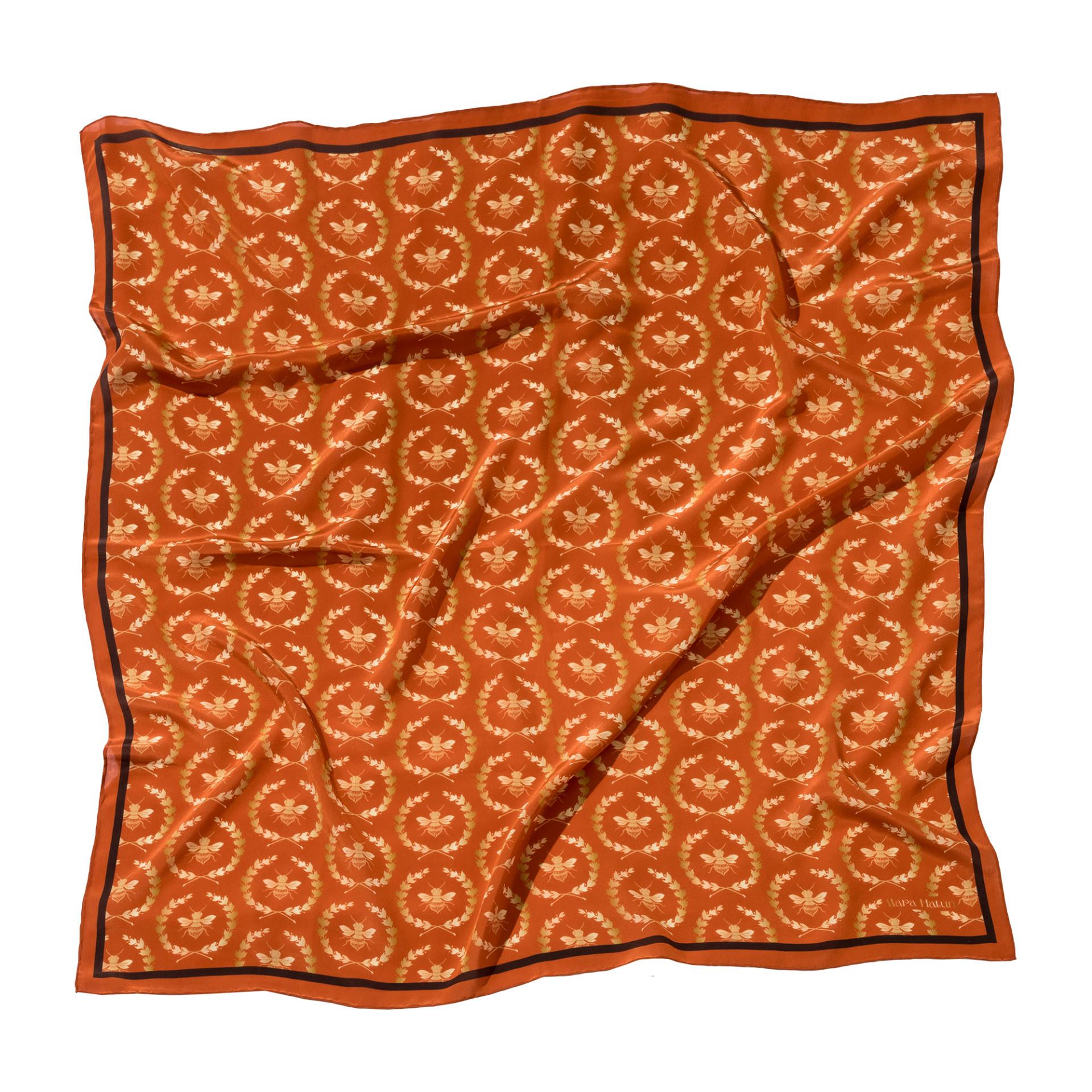 MONO MARA ORANGE İPEK EŞARP - 105 X 105 CM