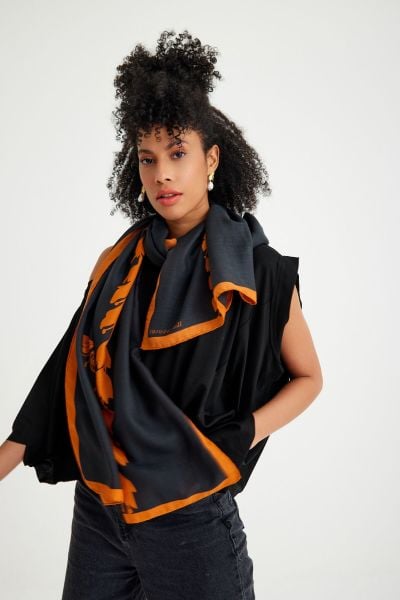 TULIP MARA İPEK PAMUK FULAR - 90 X 200 CM