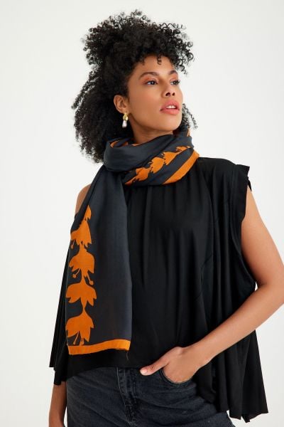 TULIP MARA İPEK PAMUK FULAR - 90 X 200 CM