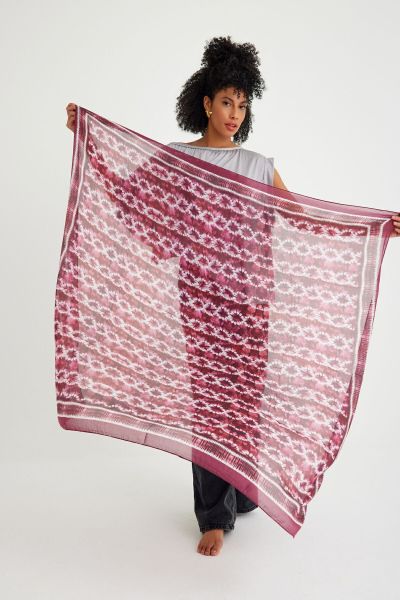 BATİK PLUM MODAL PAREO / EŞARP - 140 X 140 CM