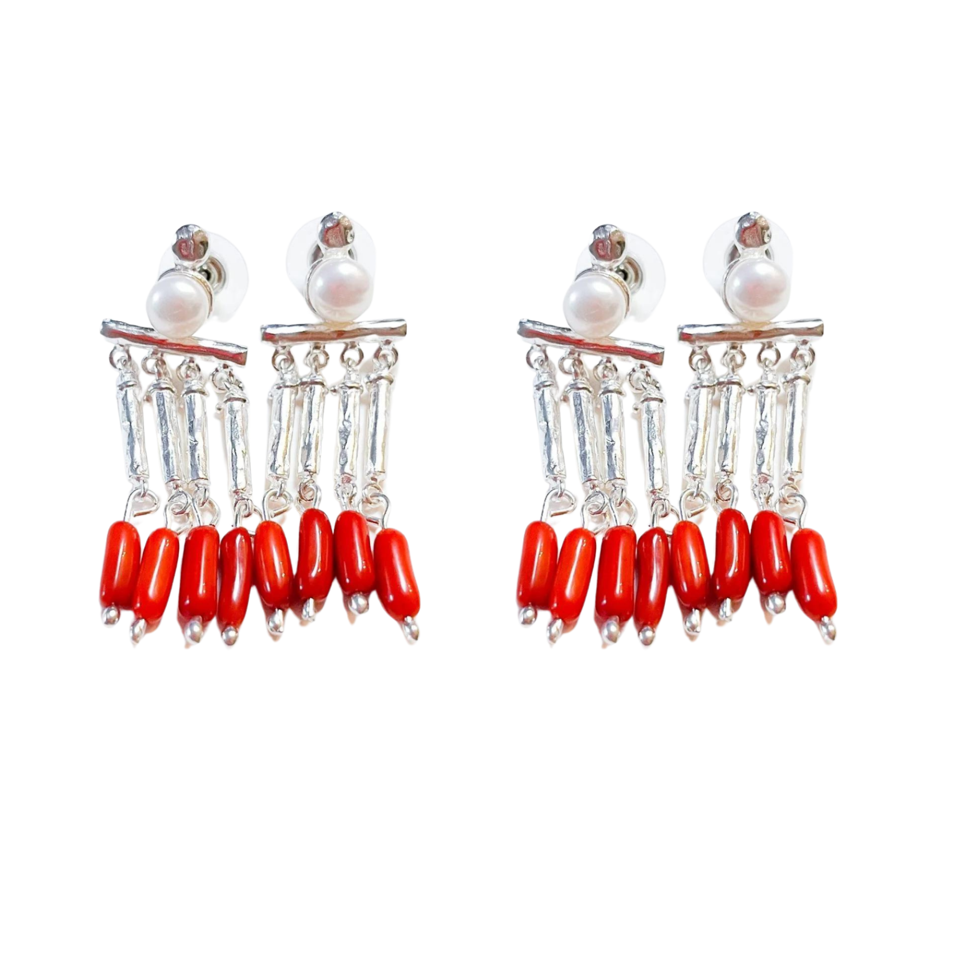 ISADORA'S CORAL GÜMÜŞ KÜPE