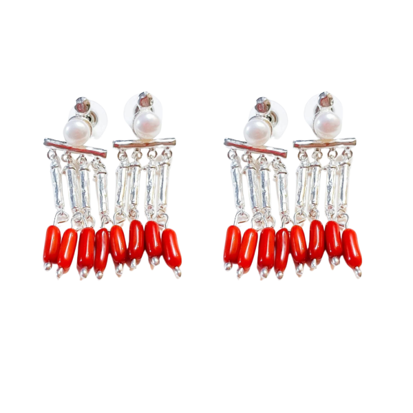 ISADORA'S CORAL GÜMÜŞ KÜPE