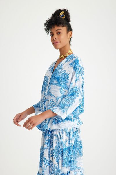 TOILE DE JOUY AZURE TOP