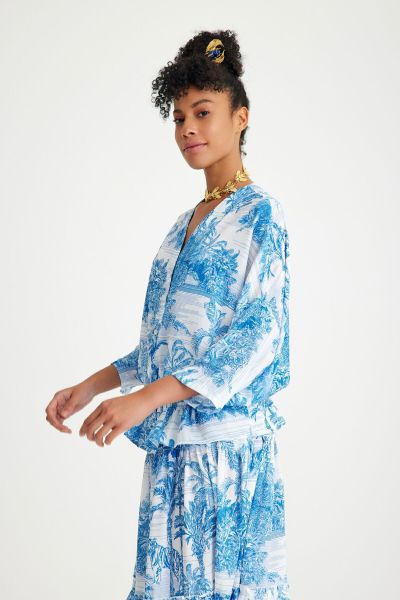 TOILE DE JOUY AZURE TOP S