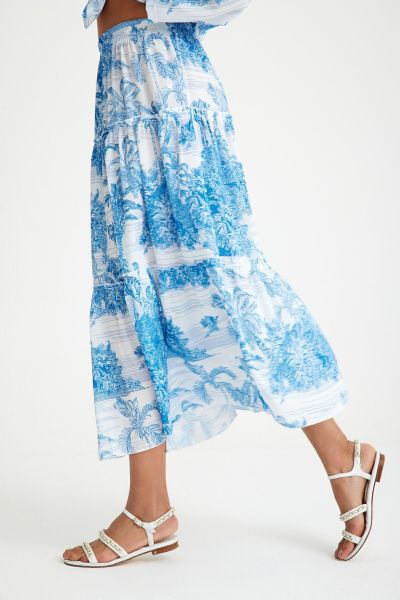 TOILE DE JOUY AZURE ETEK S