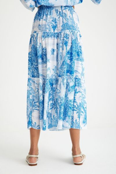 TOILE DE JOUY AZURE ETEK S