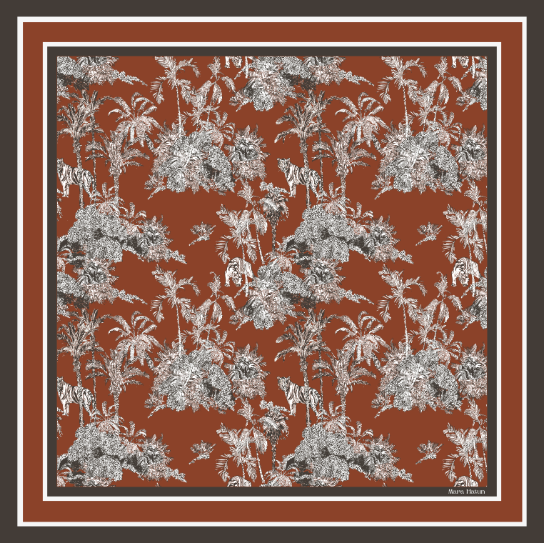 TOILE DE JOUY GRACE - 140 X 140 CM İPEK ŞAL