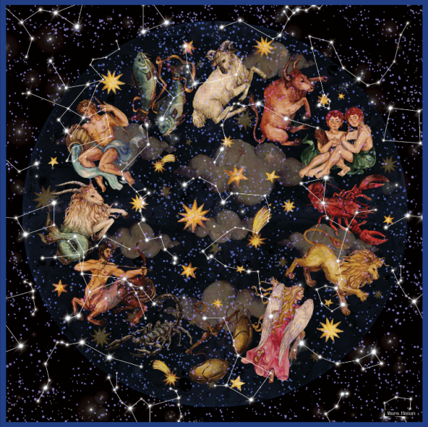 COSMOS İPEK EŞARP / ŞAL - 140 X 140 CM