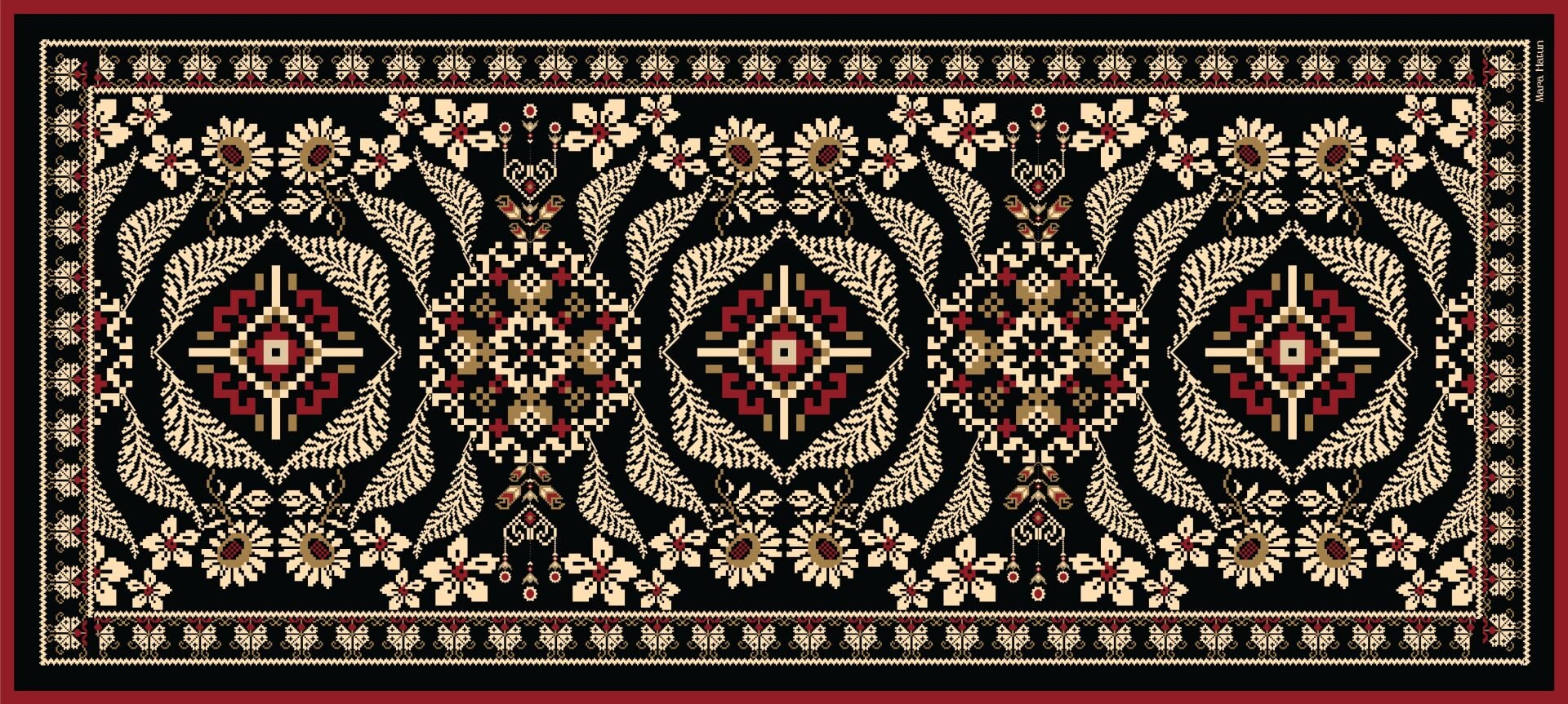 ETHNIC YÜN FULAR/ŞAL - 90 x 200 cm