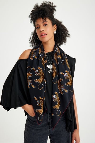 PANTHERA İPEK ŞAL - EŞARP 140 x 140 CM