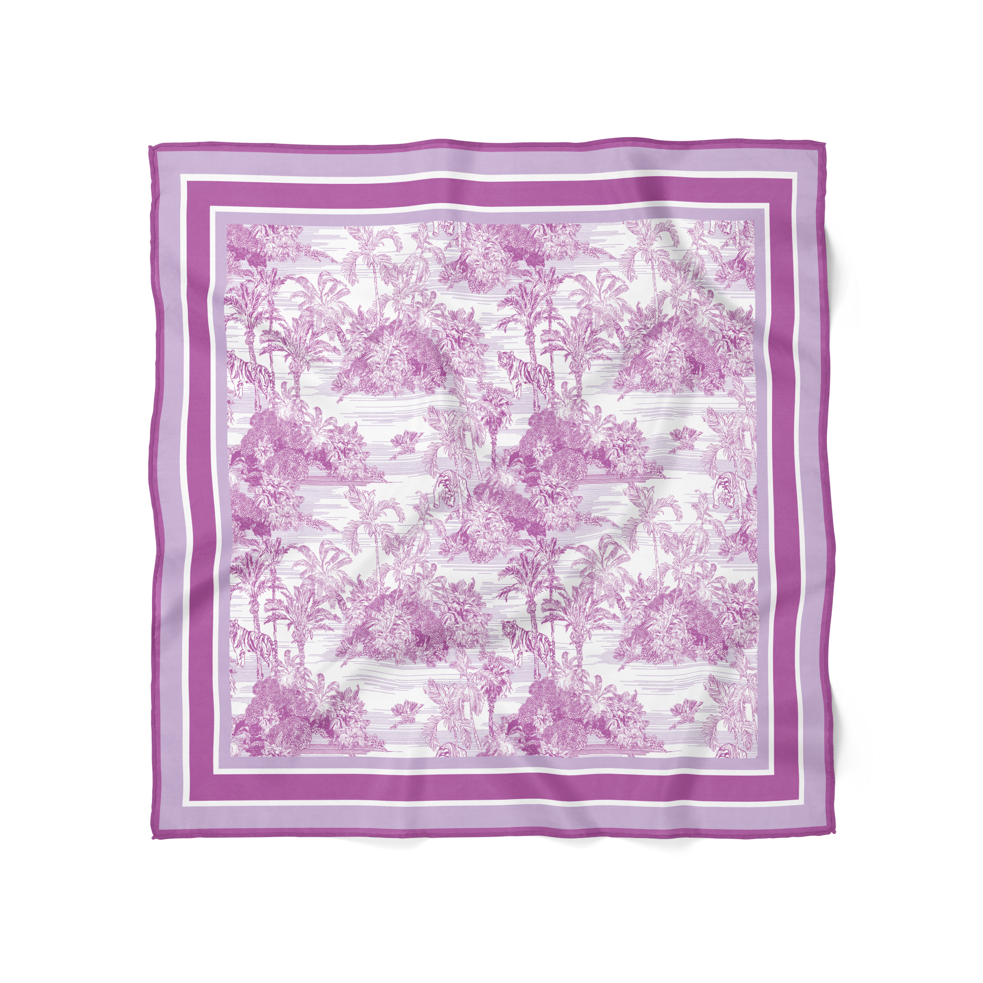 TOILE DE JOUY LILAC İPEK ŞAL EŞARP - 140 x 140 CM
