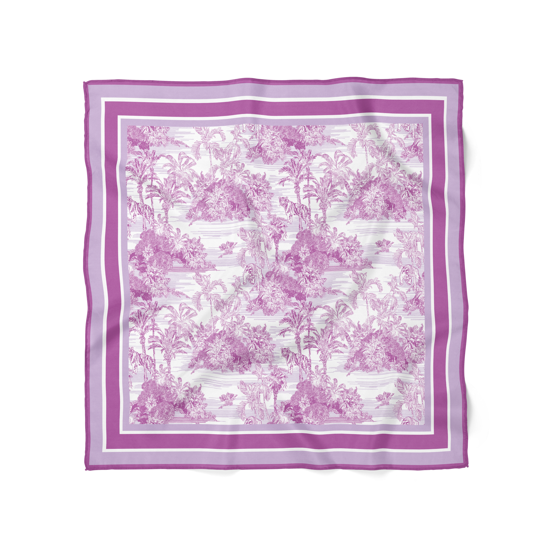 TOILE DE JOUY LILAC İPEK ŞAL EŞARP - 140 x 140 CM