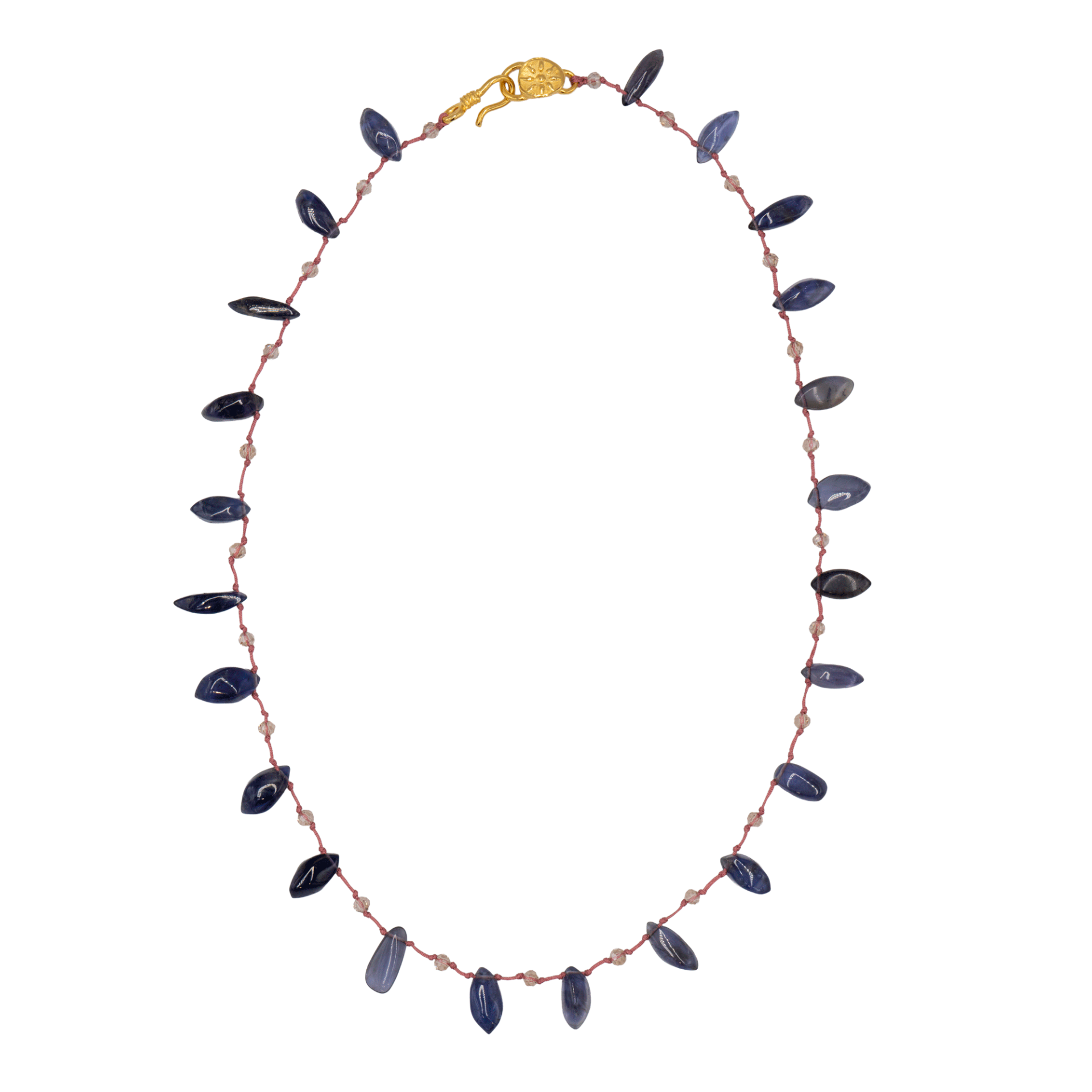 PURPLE DROP GEMSTONE KOLYE