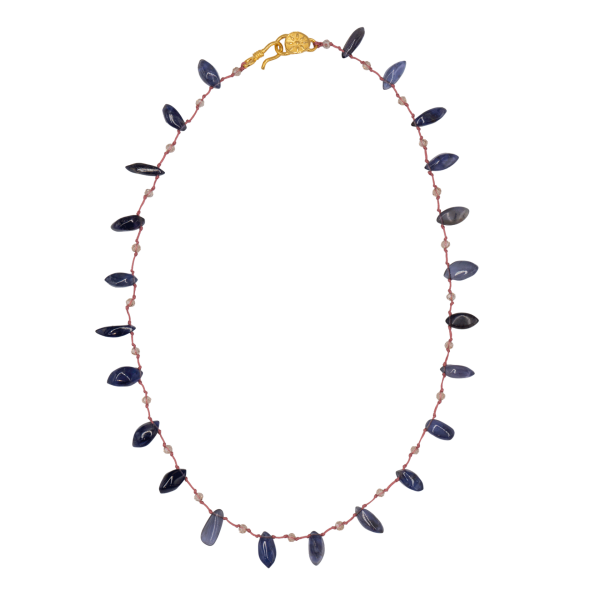 PURPLE DROP GEMSTONE KOLYE