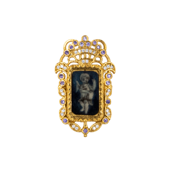 ANGELUS VICTORIAN YÜZÜK, LİLA TAŞLI