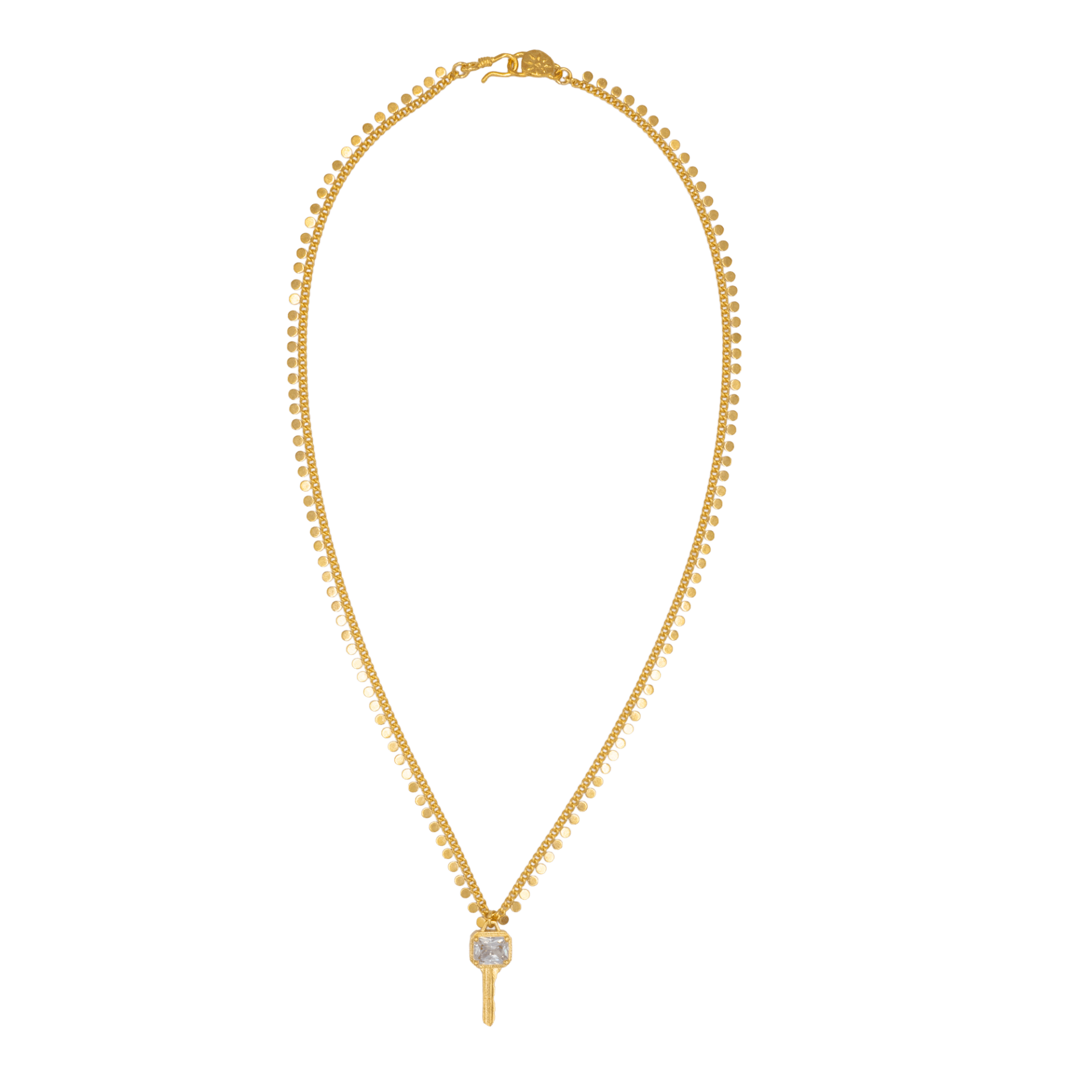 CLAVIS AURORA ZİNCİR KOLYE, BEYAZ KRİSTAL