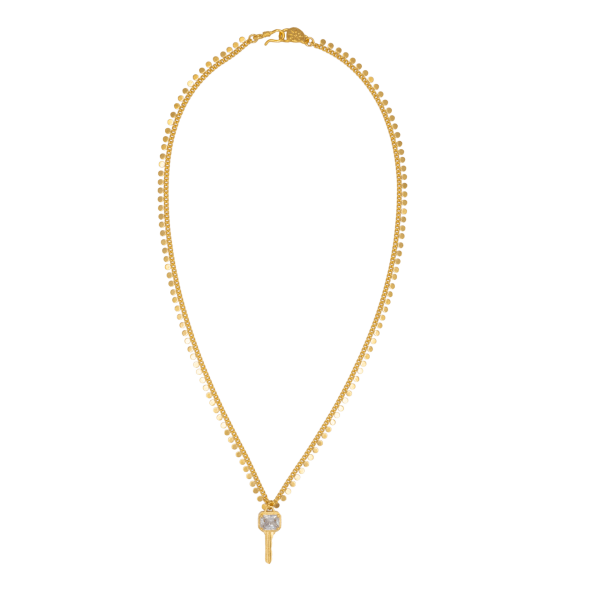 CLAVIS AURORA ZİNCİR KOLYE, BEYAZ KRİSTAL