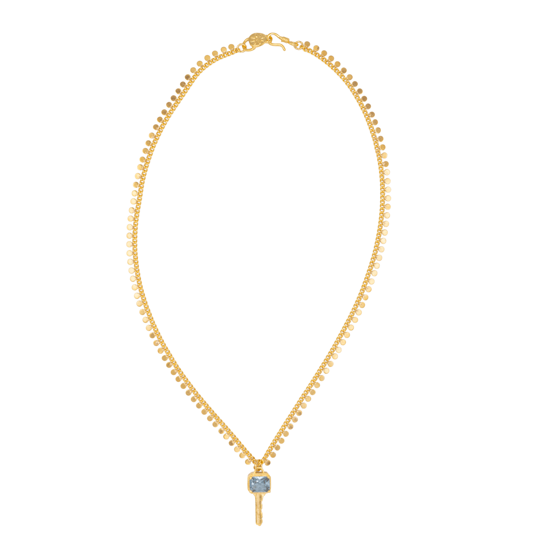 CLAVIS AURORA ZİNCİR KOLYE, MAVİ KRİSTAL