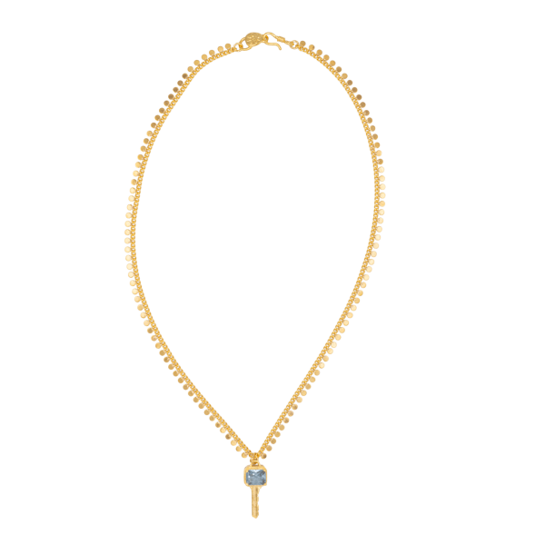 CLAVIS AURORA ZİNCİR KOLYE, MAVİ KRİSTAL