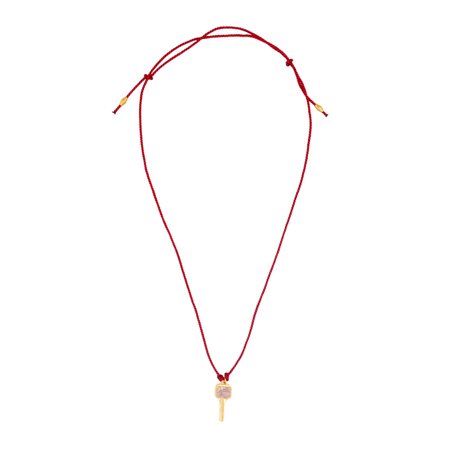 CLAVIS AURORA İPLİ KOLYE, PEMBE KRİSTAL