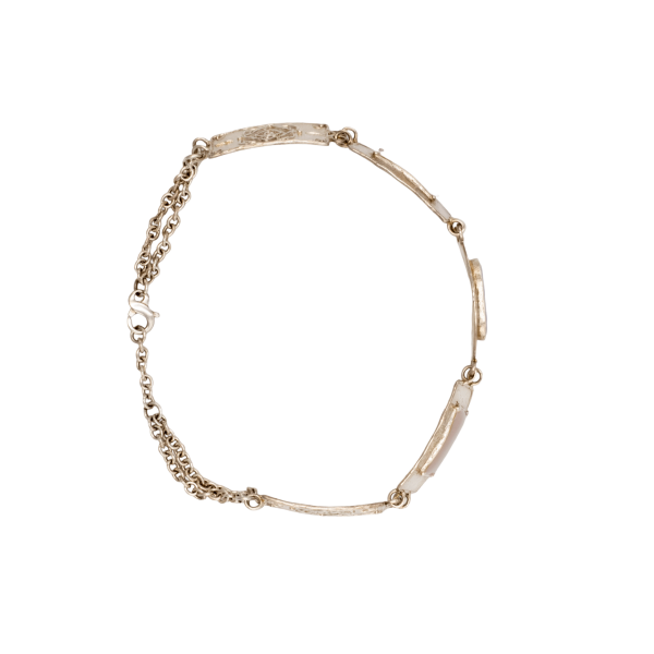 NEFERTITI GÜMÜŞ CHOKER, MOR - PEMBE MİNELİ