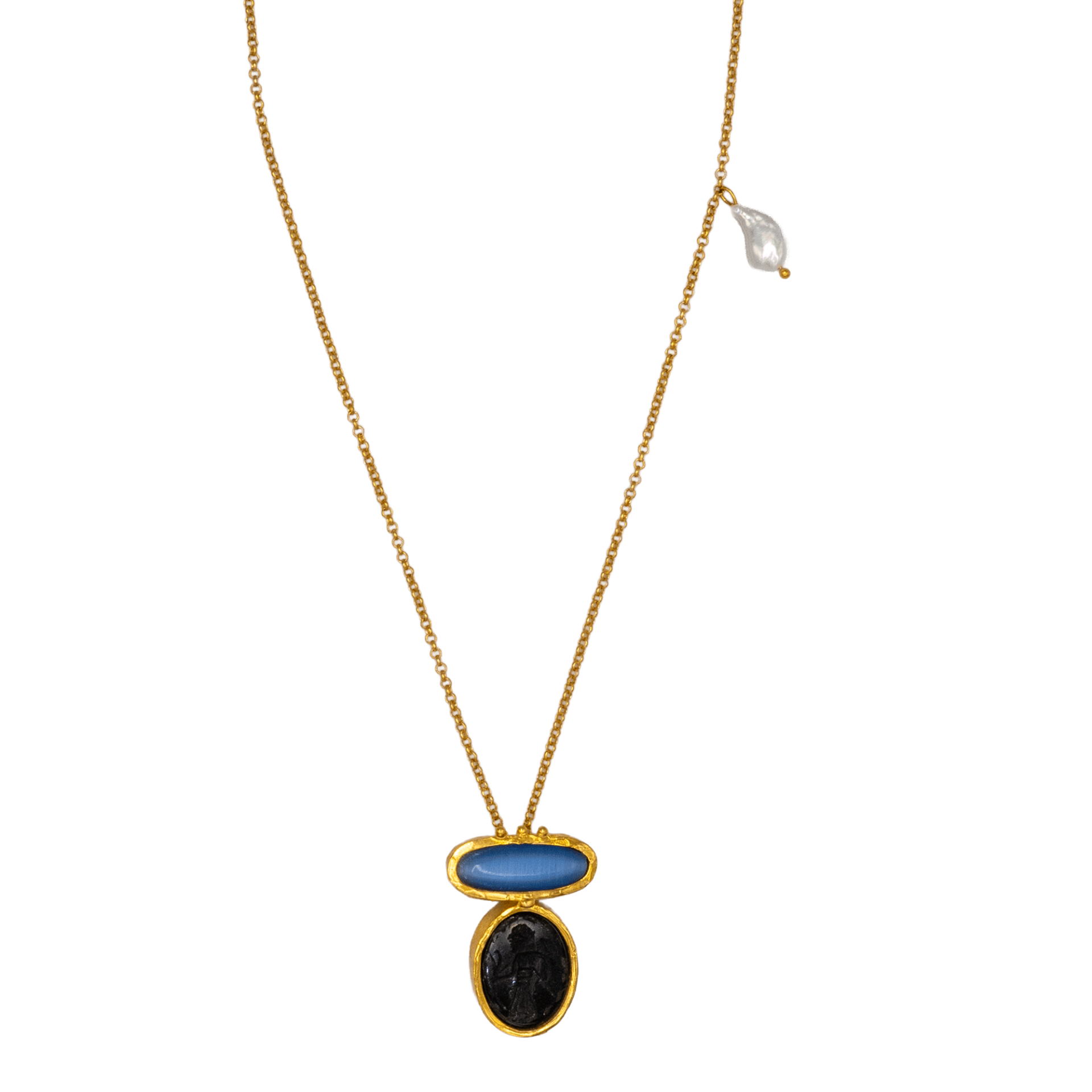 ANTIQUE QUARTZ BLUE KOLYE