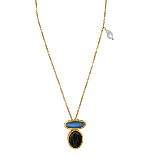 ANTIQUE QUARTZ BLUE KOLYE