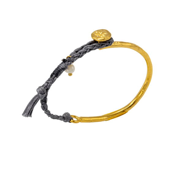 Wish Bileklik, Antrasit Renk İpli ve İncili