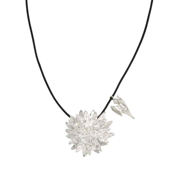 APOLLO İPLİ GÜMÜŞ KOLYE, SİYAH