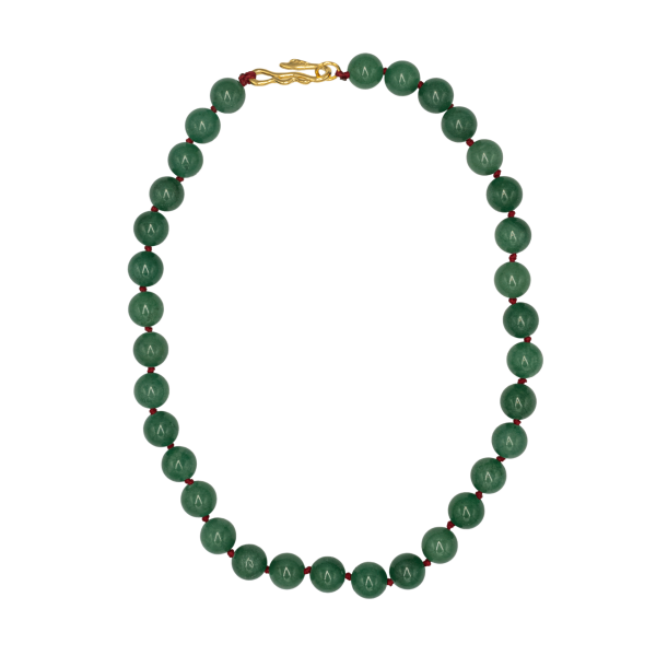 GREENYJADE GEMSTONE KOLYE