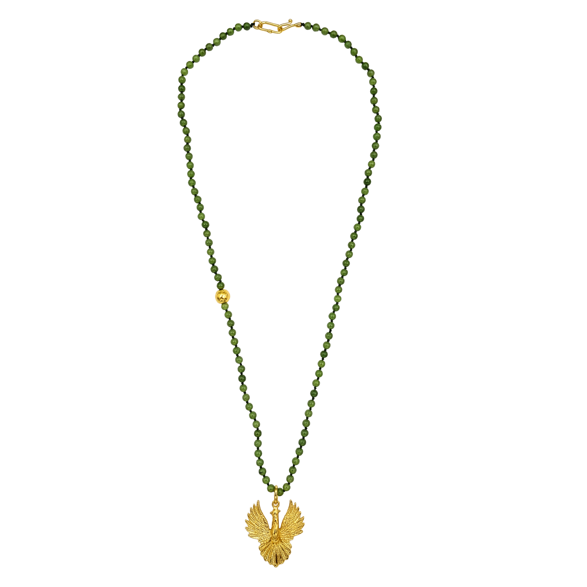 Golden Swan Jade Kolye