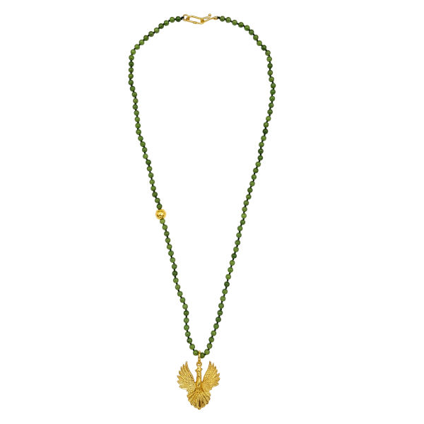 Golden Swan Jade Kolye