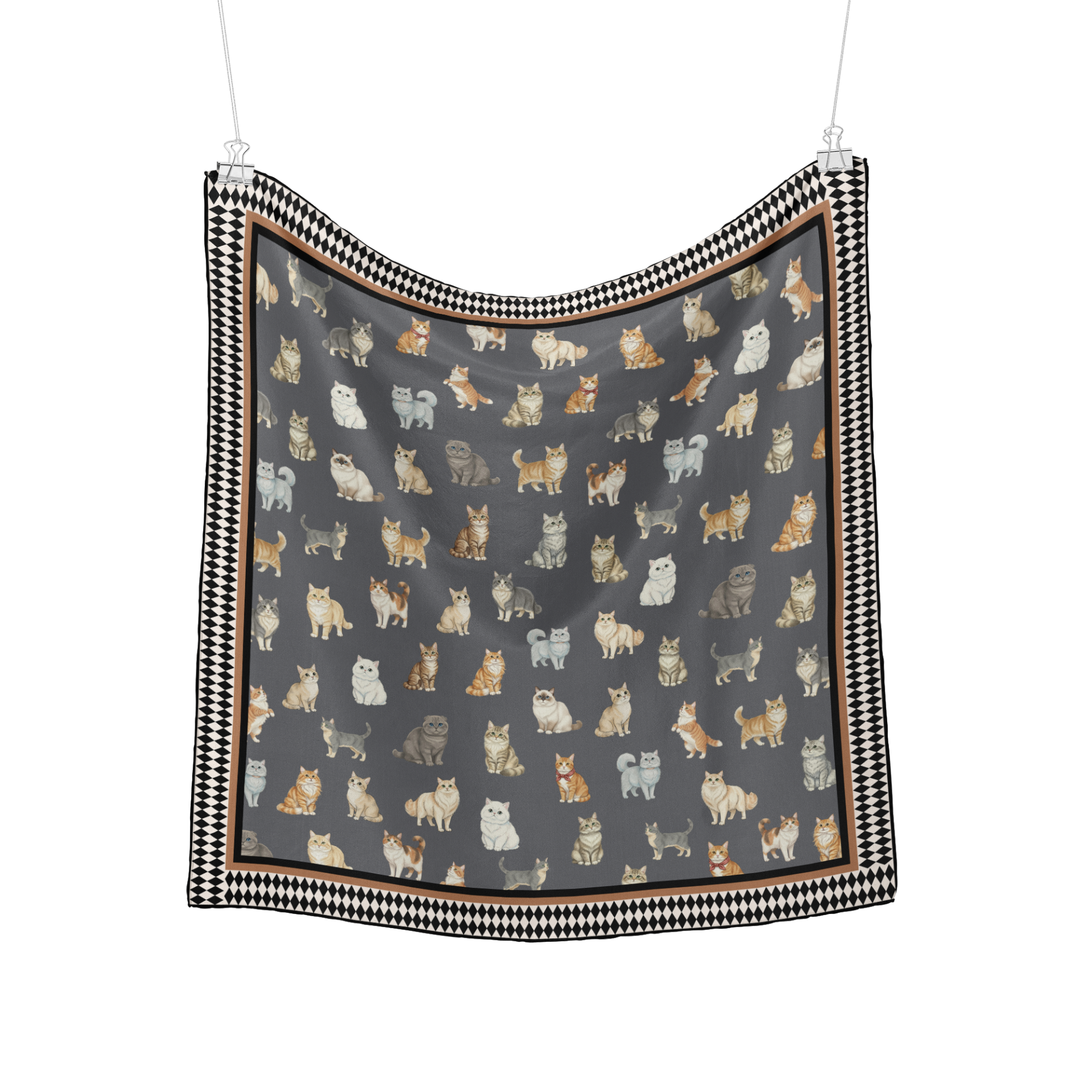 Kitty Behlül İpek Eşarp - 110x110 cm