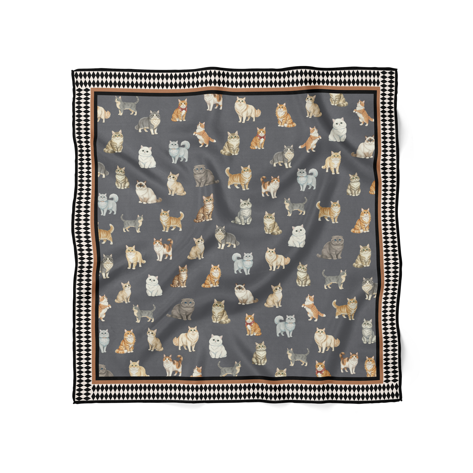 Kitty Behlül İpek Eşarp - 110x110 cm