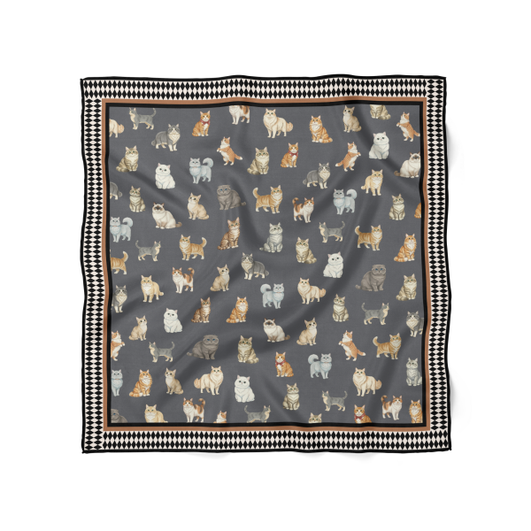 Kitty Behlül İpek Eşarp - 110x110 cm