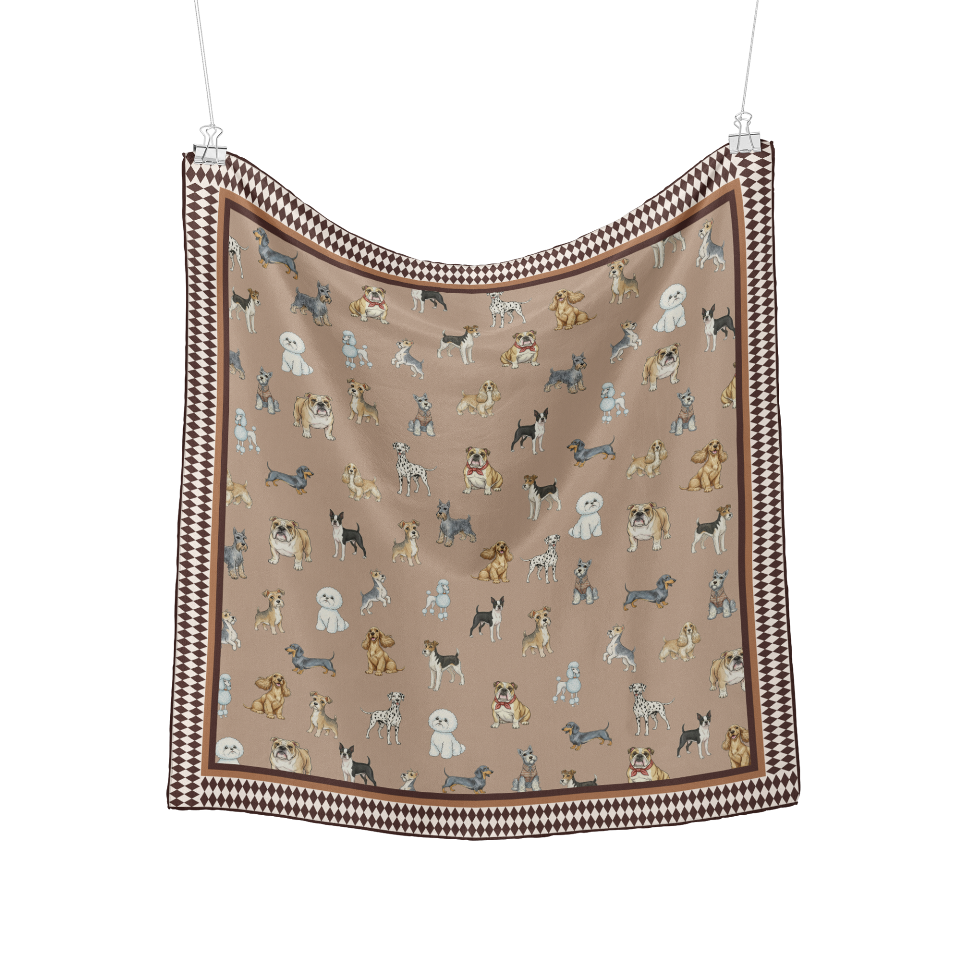 Puppy Ruhi İpek Eşarp - 110x110 cm