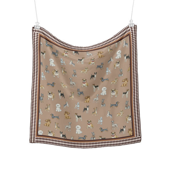 Puppy Ruhi İpek Eşarp - 110x110 cm