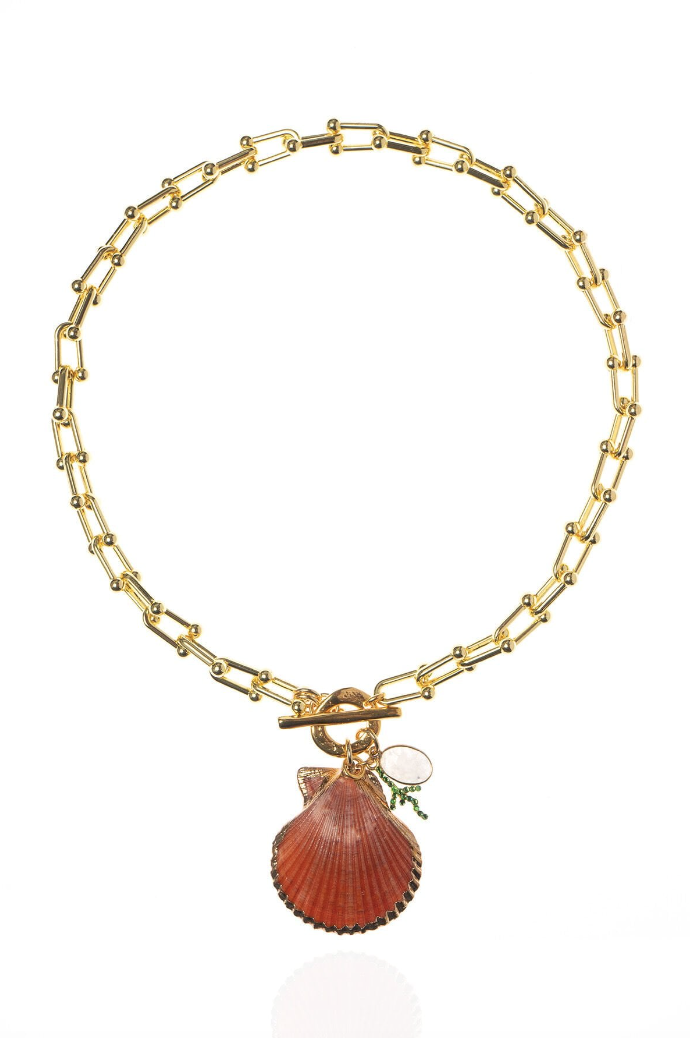 Serena Shell Midye Kolye, Coral