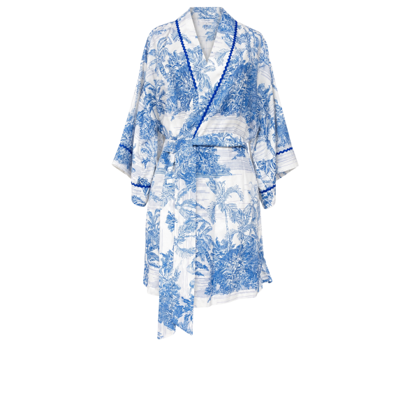 Toile De Jouy Azure Kimono